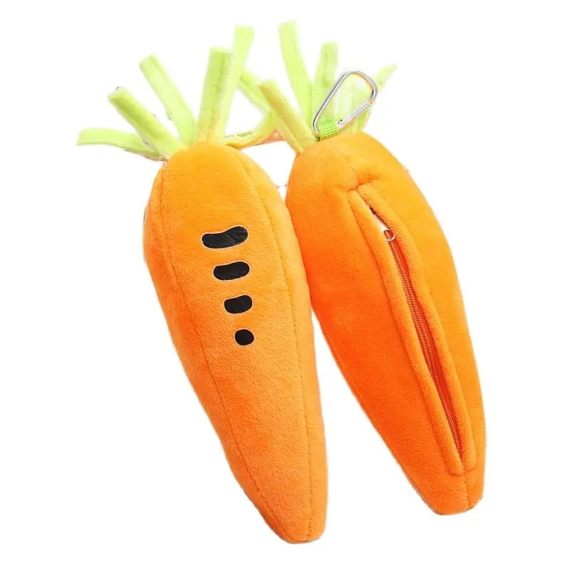 

Carrot Pencil Case High-Capacity Pencil Case for Stationery Students Cute Plush Pencil Case for Boy Girl пенал для канцелярии