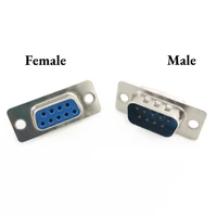 2021 hot selling 10pcs db9 rs232 9pin d sub female male solder pcb mount serial port connector