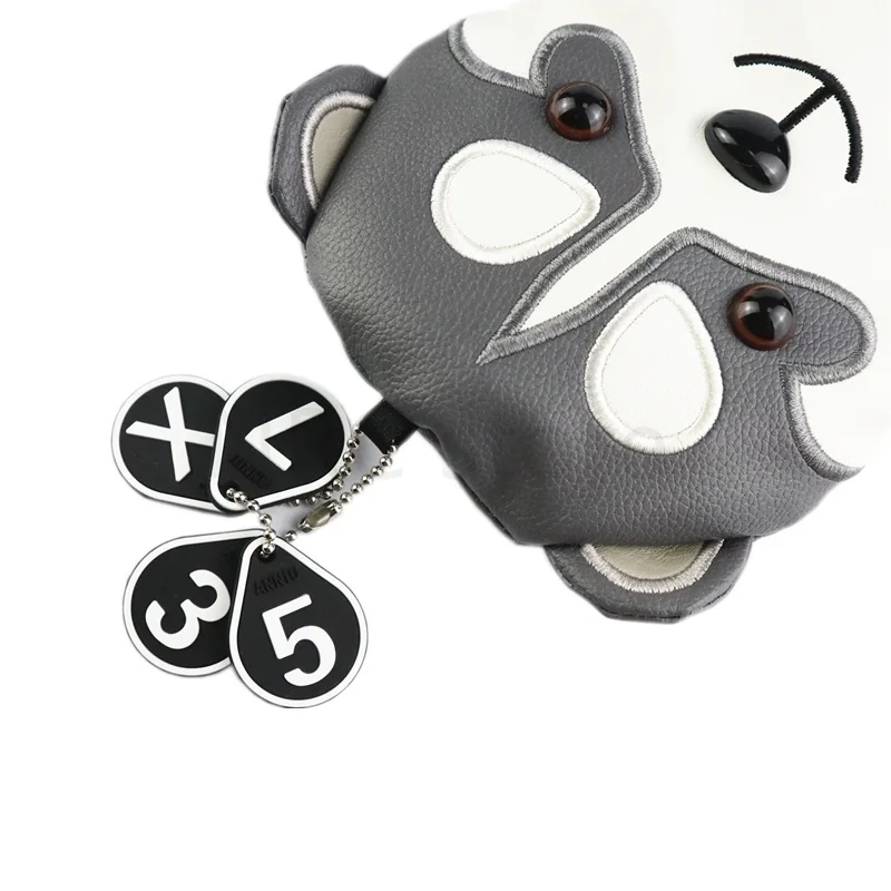 

Nrc Golf Club Headcover Driver Fairway Wood Head Covers Set Mallet Putter Cover Iron Set Lovely Husky Cartoon