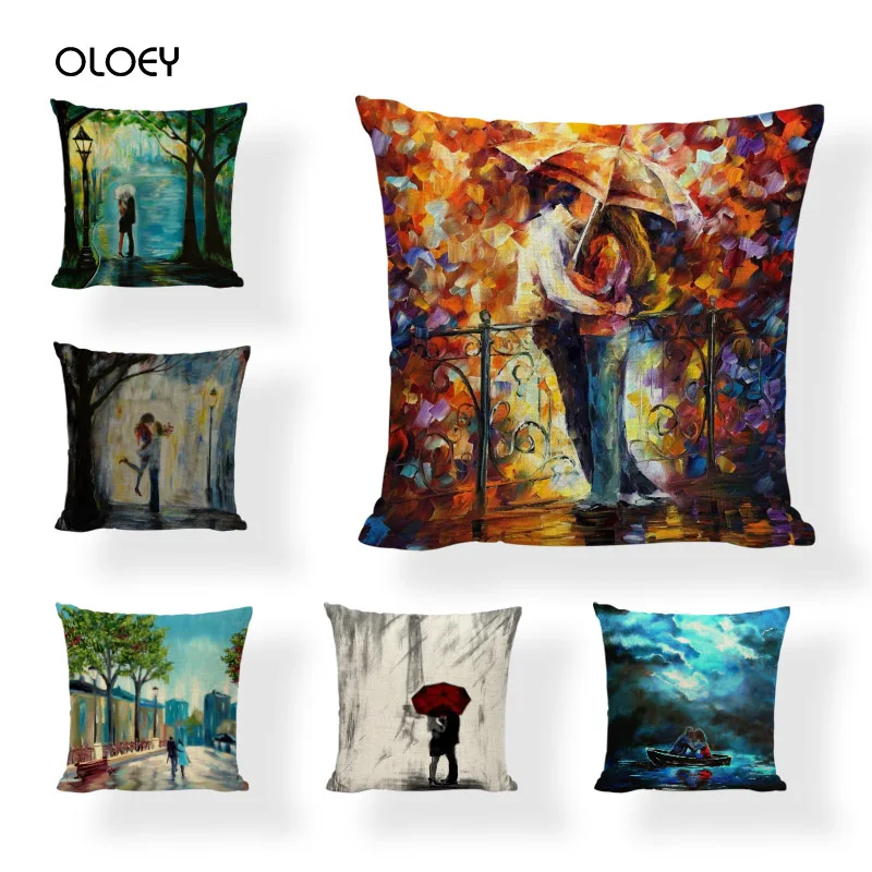 Пара наволочка из полиэстера красочные друзья знакомства уличный фестиваль