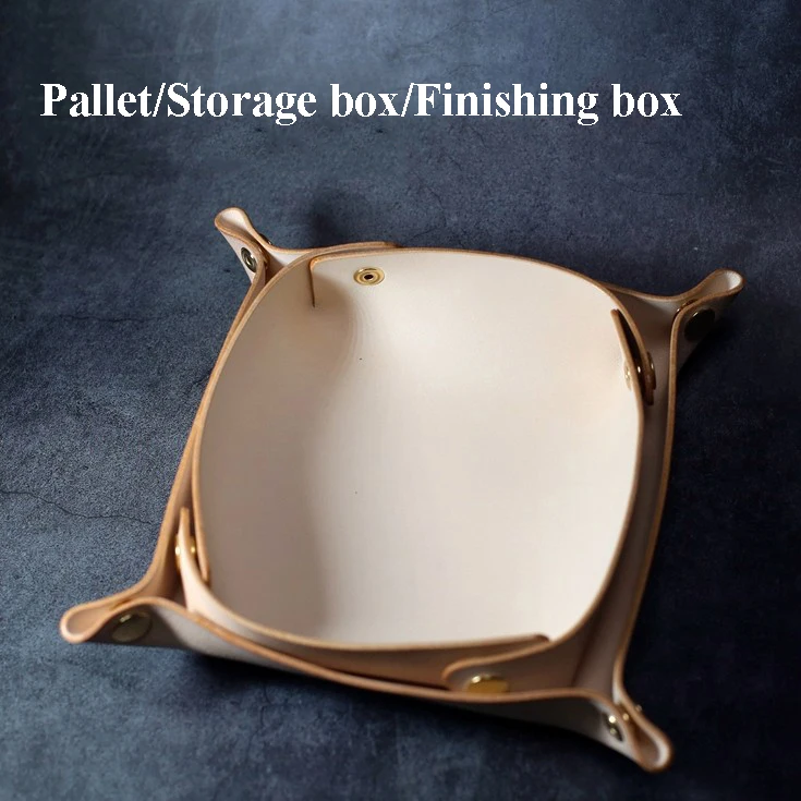 Настольный лоток для хранения EDC многофункциональная коробка из яловой