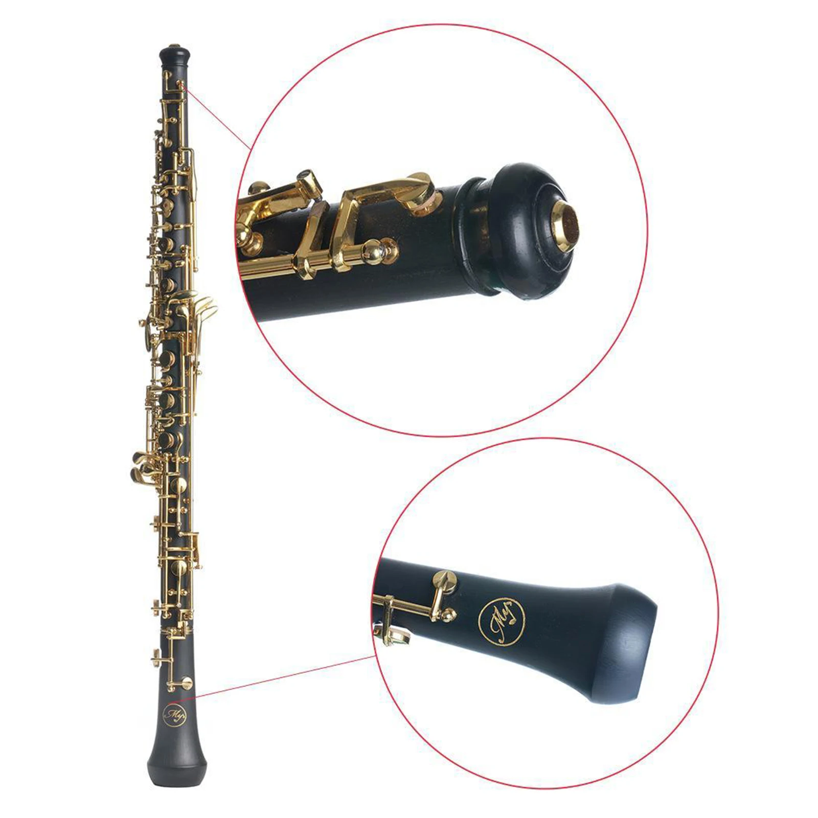 

Clarinet ABS 17 Key bB Flat Soprano Clarinet with Cleaning Cloth Gloves 10 Reeds Screwdriver Case Woodwind Instrument