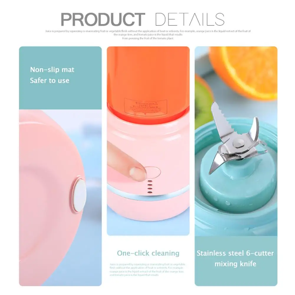 Беспроводная электрическая соковыжималка USB многофункциональный мобильный