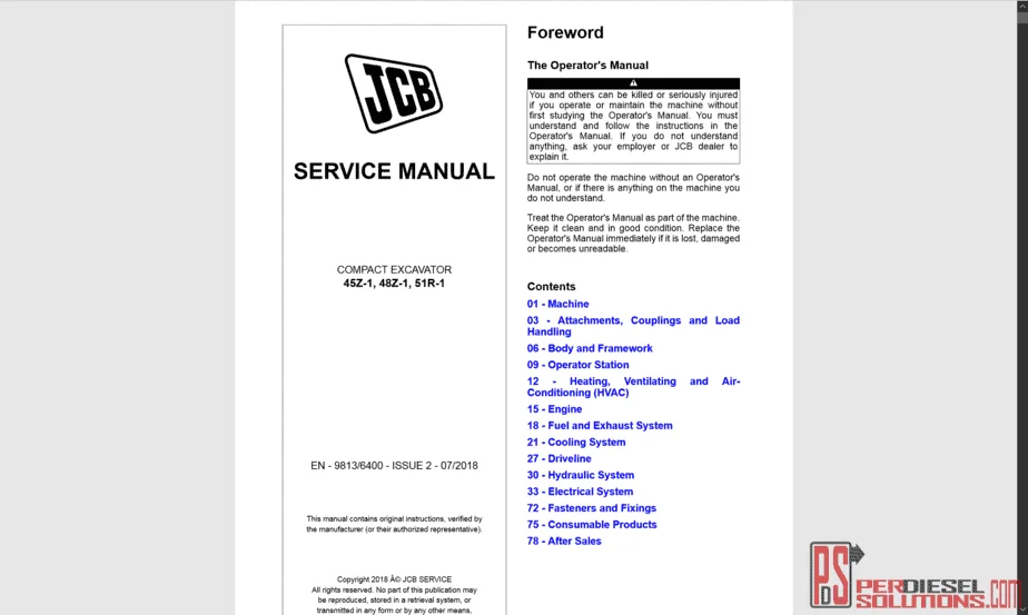 Сервис JCB инструкции 2019 PDF более 38 ГБ| |