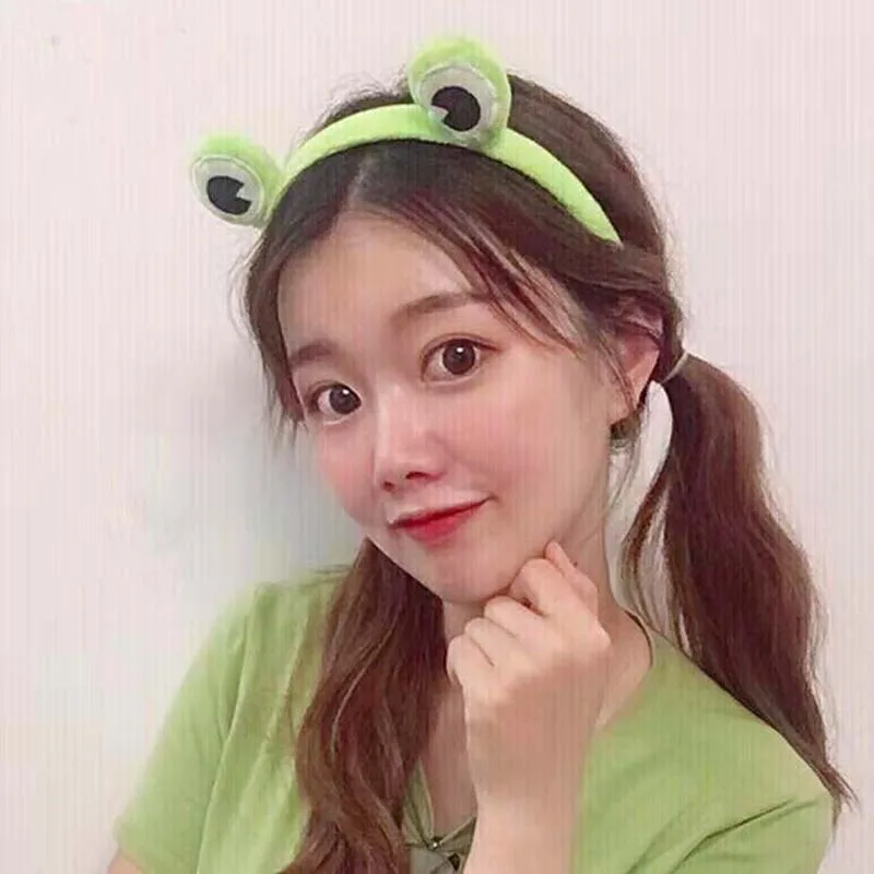 

1 Pcs Funny Frog Makeup Headband Wide-brimmed Elastic Hairbands Cute Girls Hair Bands Women Hair Accessories Girls Hairband