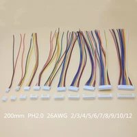 10sets ph2 0 micro mini jst 2 0 ph male female connector 2345678910 pin plug with terminal wires cables 200mm 26awg