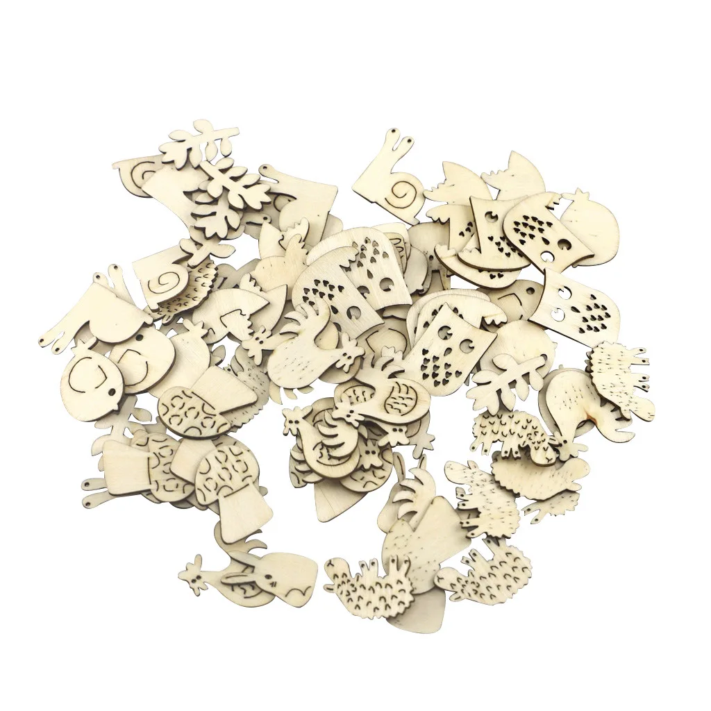 20 шт. необработанные деревянные ломтики совы роспись своими руками подвесное