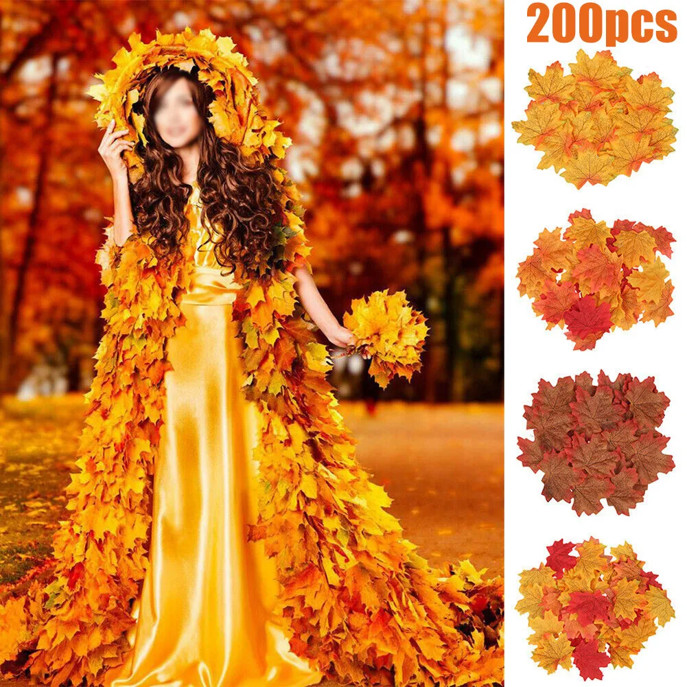 Искусственные кленовые листья 200 шт. | Дом и сад