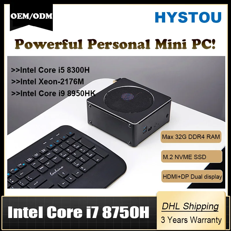 Супер Мини ПК Core i7 8750H 4K HD 3D Blu Ray Windows 10 Xeon клиент NVME SSD Настольный Linux Core i5 i7 8850H игровой компьютер