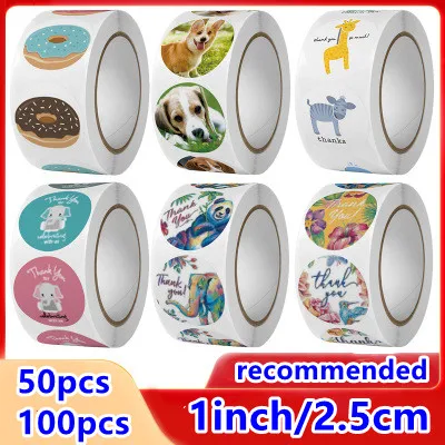 

50/500 шт., детские наклейки в виде животных