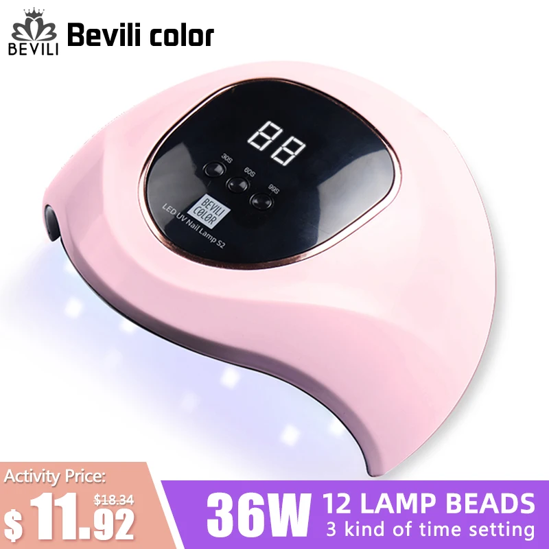 

Лампа УФ/LED для сушки гель-лака, 36 Вт, 12 светодиодов