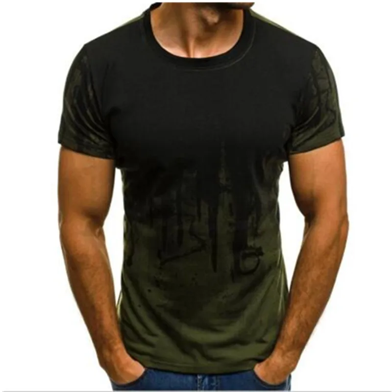 Мужская Повседневная дышащая футболка в стиле хип-хоп с круглым вырезом на