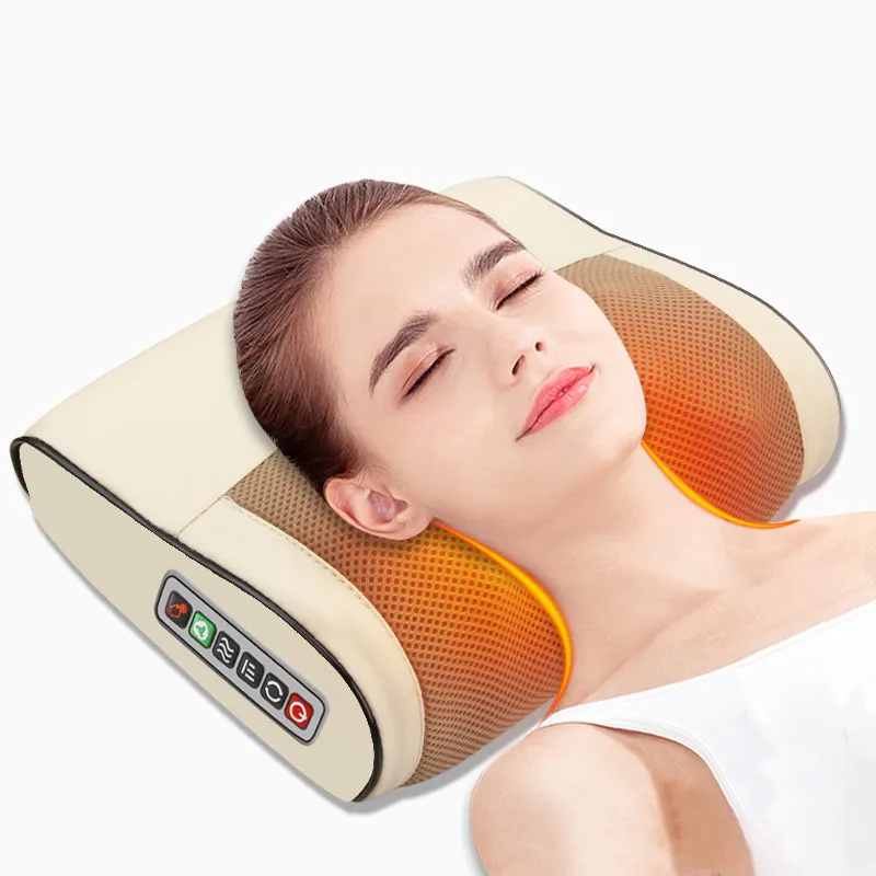 

Infrared Heating Electric Massage Pillow Neck Shoulder Back Head Body Musle Multi Relaxation Massager Shiatsu Relief Pain Device