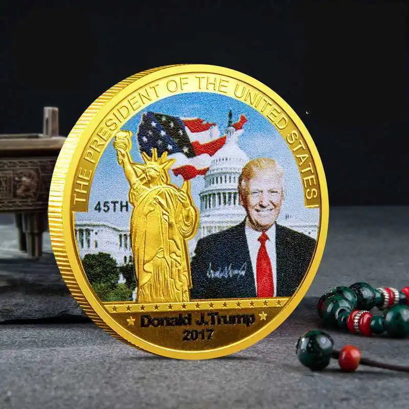 2017 г. 45 й президент США памятная монета сделай Америку Великой снова|Безвалютные