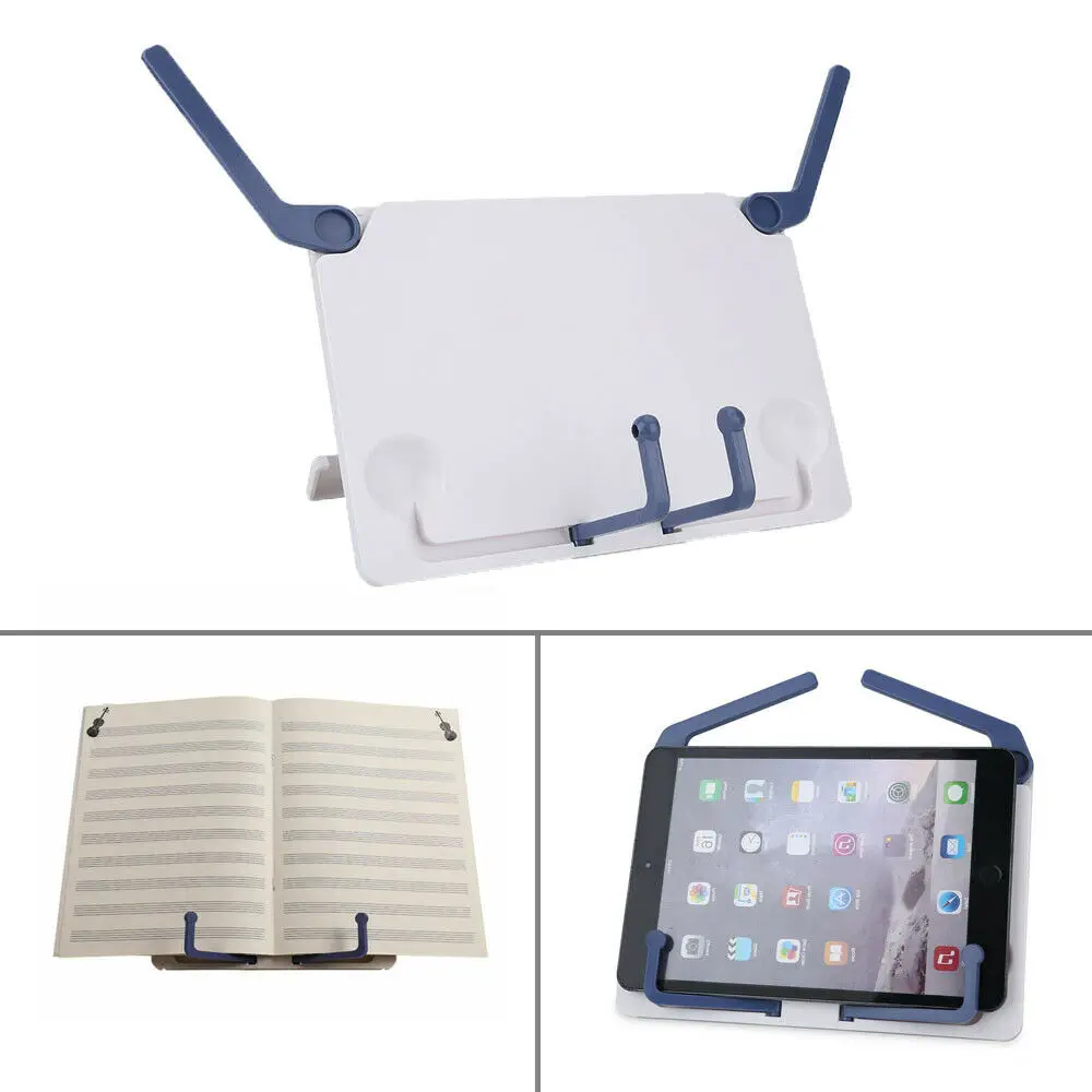 

Adjustable Desktop Sheet Music Stand Folding Holder Light ABS 35cm/15.5cm/21cm for Guitar Violin Piano Practicing Book Reading