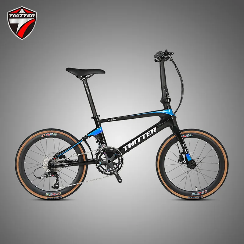 Preise TWITTER'S NEUE CARBON FIBER FOLDING BIKE RS-22SPEED KLEINE SET VON MT200 DISC BREMSEN Fahrrad Rahmen Carbon Mountainbike 22 Zoll Bike