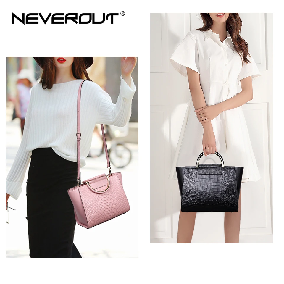 Женская сумка NEVEROUT из натуральной кожи 2 цвета|Сумки с ручками| |