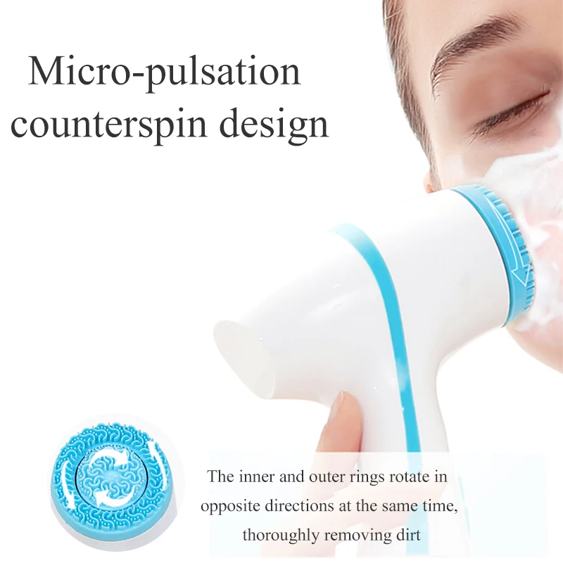 

Sonic cleansing brush naked face rotating galvanic facial cleaning brush spa system can deeply clean and remove blackheads