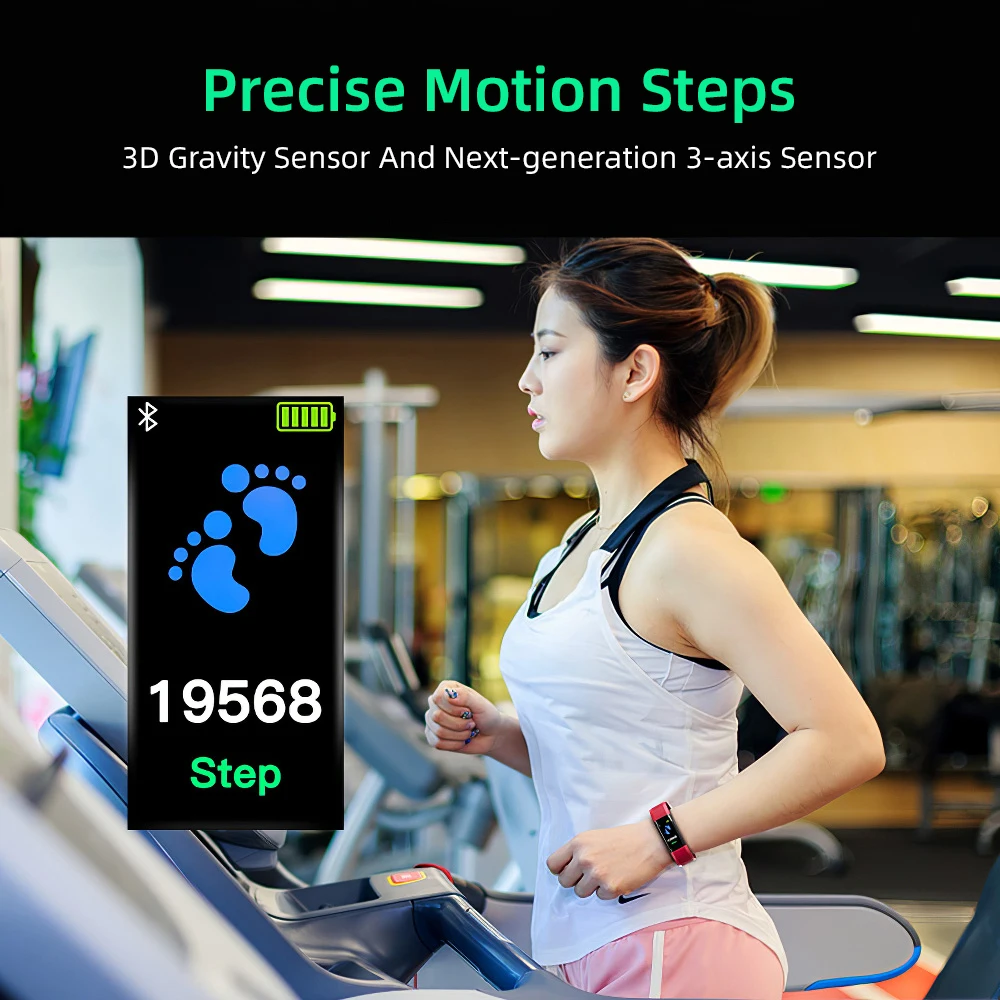 115 Plus умный Браслет для здоровья часы спортивный Монитор артериального давления