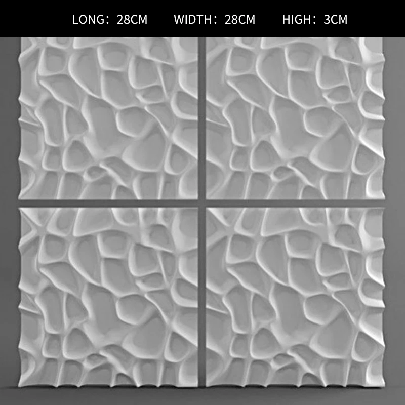 Sombra creativa estereoscópica cemento pared molde Decoration Fondo pared azulejo molde pasta tipo pared azulejo руководство molde - Цвет: Сливовый