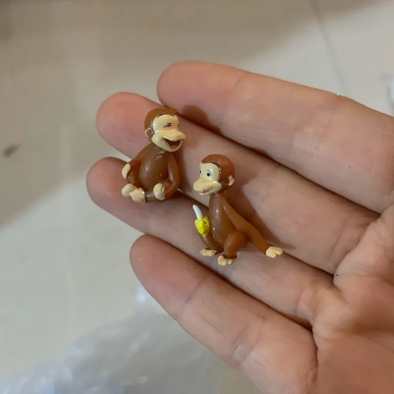 50 шт./лот мини оригинальные Мультяшные Аниме фигурки животных некоторые обезьяны