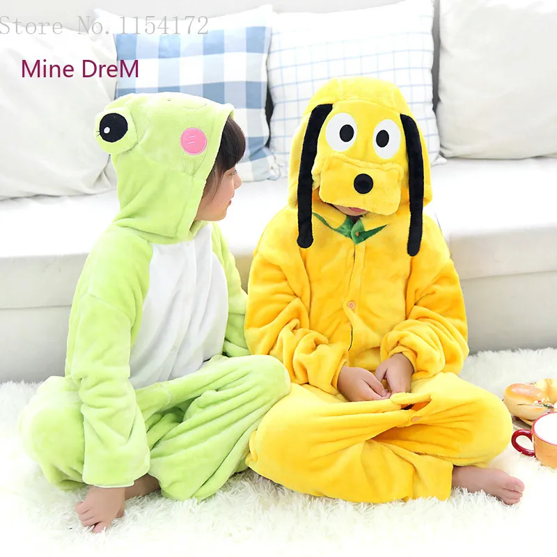 Детские комбинезоны собаки с мультяшными животными пижамы для мальчиков и