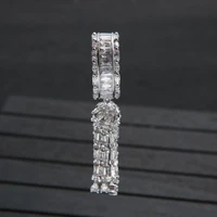 trendy womens jewelry hand made cubic zirconia long chain tassel tail ring wedding ring for women bijoux j1883