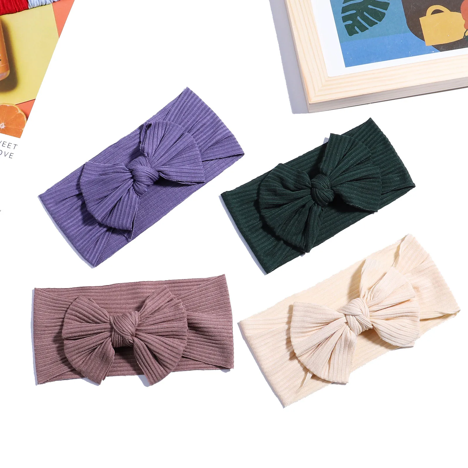 

1Piece 6Inch Solid Color Baby Bowknot Headband Soft Hair Bands For Children Girls Hairband Newborn Kids Hair Accessories Toddler