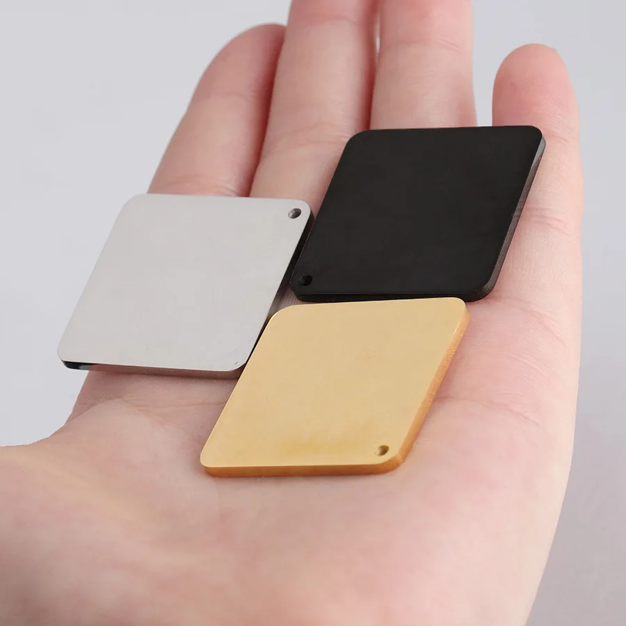 Одно отверстие Квадратный Кулон &quotсделай сам&quot для ожерелье надписи Подвеска