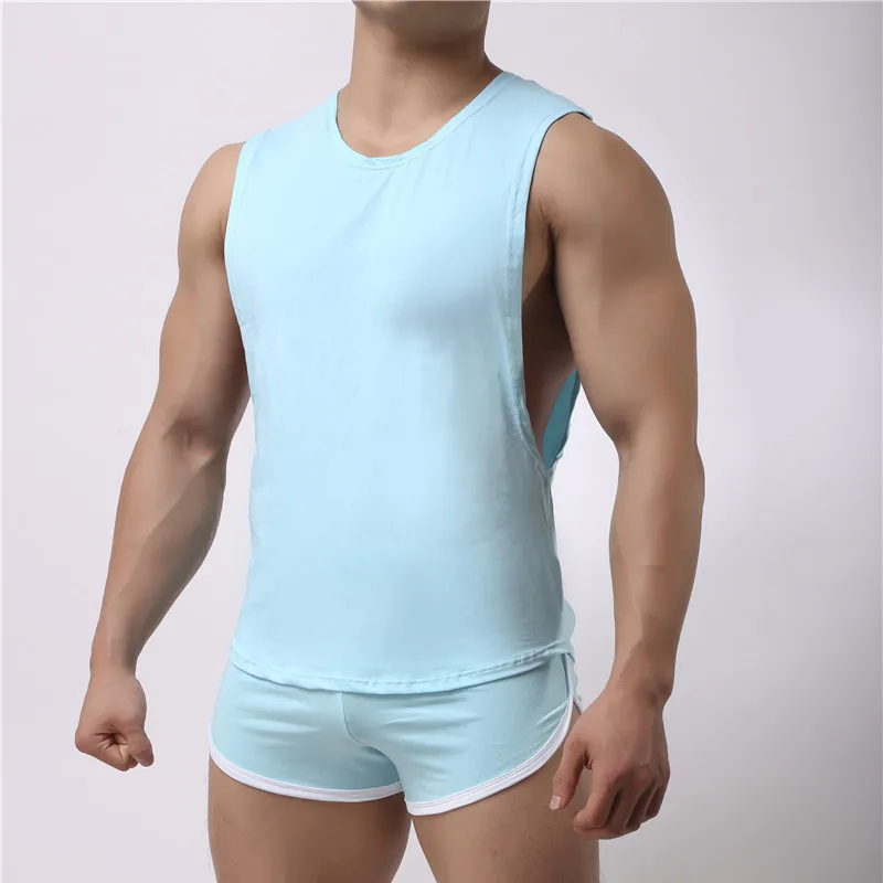 Mens Undershirts Hot Sleeveless Vest Men Top Fashion Tee T-shirts black Loose M/L/XL/XXL