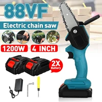 3000w 4 inch electric chain saws wood cutting pruning chainsaw cordless garden tree logging trimming saw for makita battery