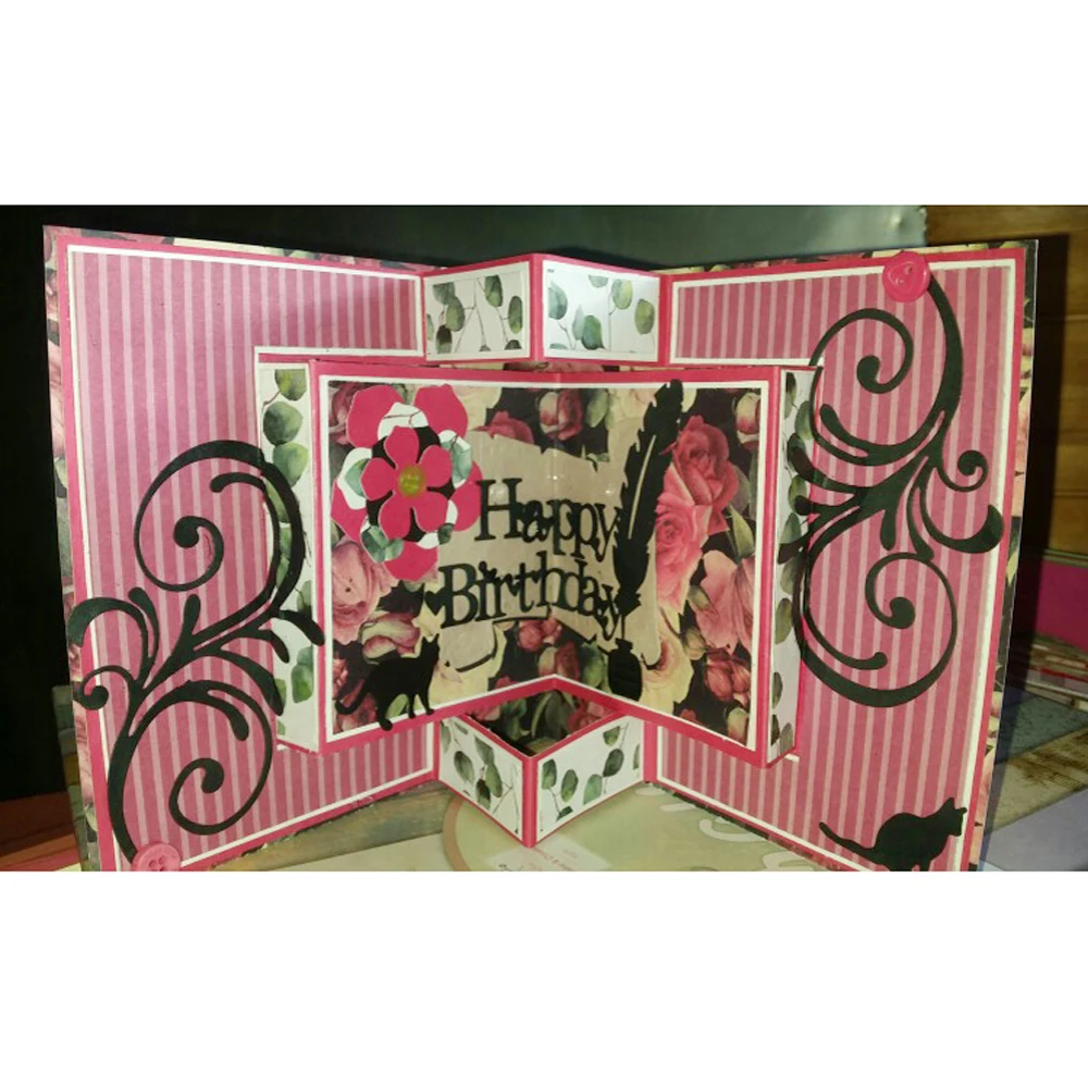 3D Складной Металлический Стальной высекальный штамп для скрапбукинга на заказ