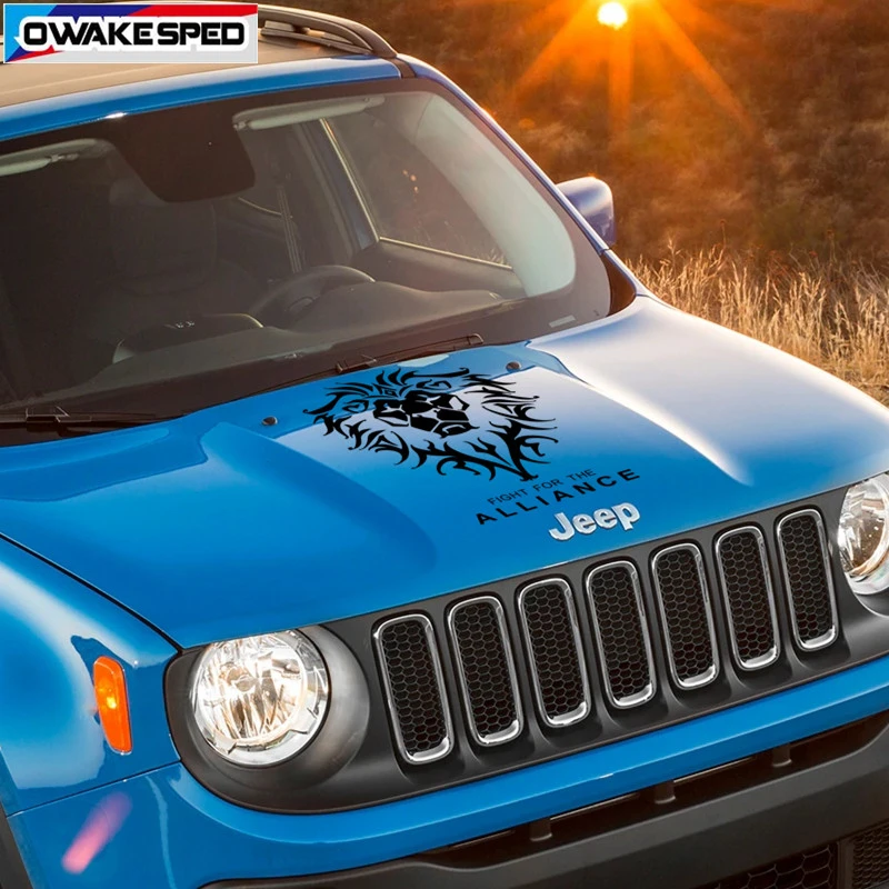 Наклейки на капот автомобиля Лев тотем Виниловая наклейка для Jeep Renegade Wrangler FIGHT For