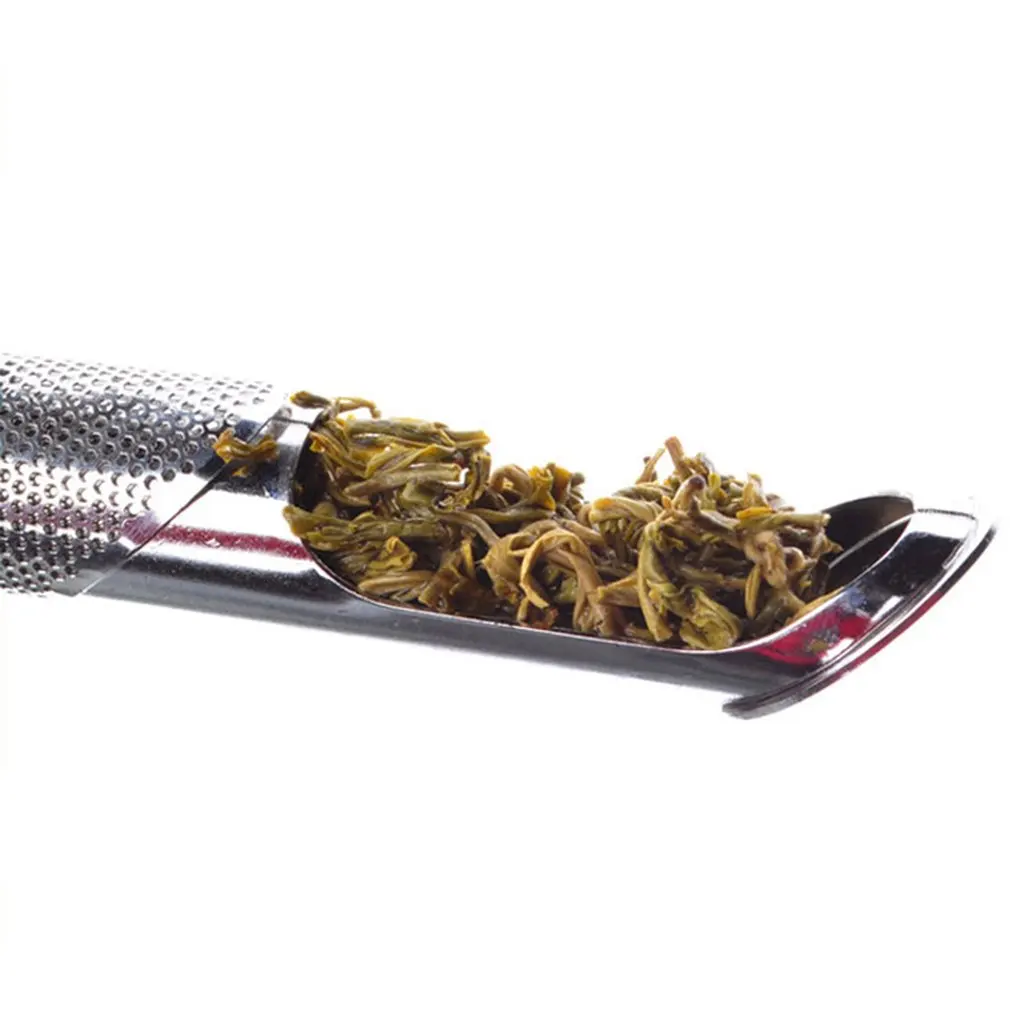 Сетка для заварки чая из нержавеющей стали фильтр изогнутая ручка трубка дизайн