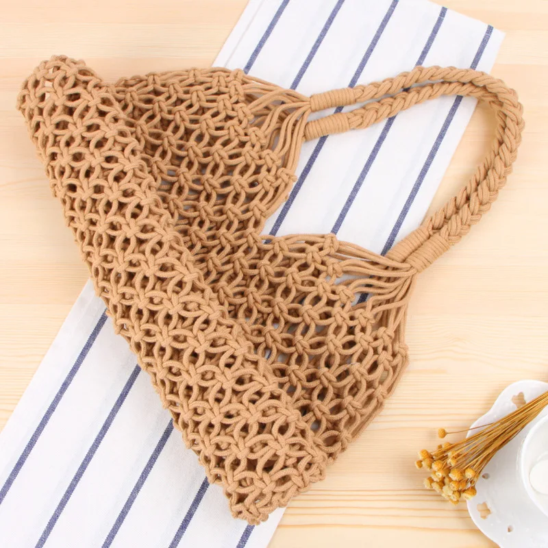 

Bag Fashion Women Rattan Beach Summer Woven Straw Basket Handmade Brand Bamboo Bucket Crossbody Wicker Round Large Shoulder Tote