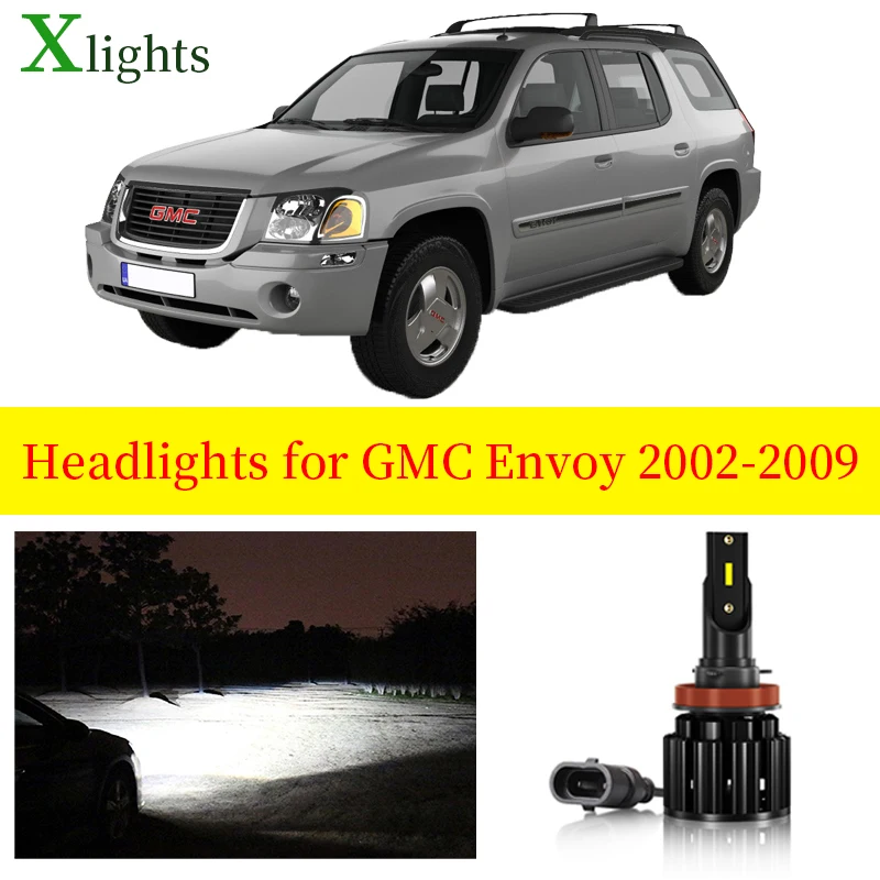 Xlights для GMC Yukon 2002 2003 2004 2005 2006 2007 2008 2009 Автомобильная лампа Canbus Светодиодная лампа для фар дальнего света ближнего света 6000 К 12 В часть аксессуары