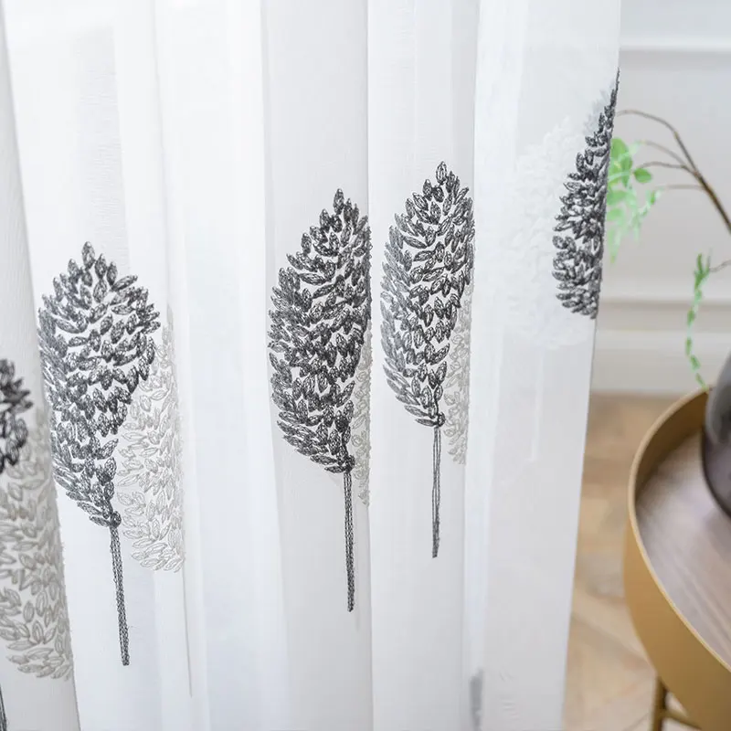 Тюлевая оконная занавеска для гостиной спальни прозрачная s кухни Современная на