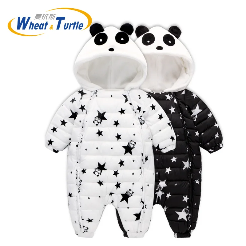 

Mother Kids Baby Clothing One-Pieces Rompers Winter Baby Hooded Rompers Newborn Clothing Polar Fleece Infant Baby Jumpsuits