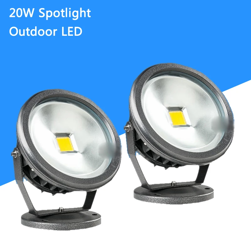 LED outdoor spotlight 20W waterproof landscape garden lighting IP65 60° Spot light 110-220V