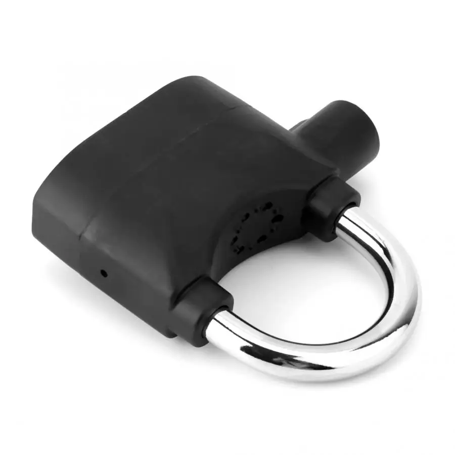 Aluminum alloy Anti-theft Padlock Waterproof Siren Alarm Lock for Motorcycle Bicycle Door Window Security Keyed Locks Black |