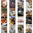 5D квадратная круглая алмазная живопись с фруктами для пикника, домашнее украшение, пейзаж, мозаичная наклейка, алмазная вышивка, ручная работа, подарок, настенное искусство