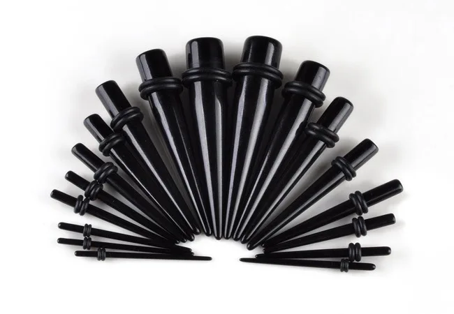 Розовые акриловые ушные калибры 36 шт. конусный туннельный расширитель заглушки