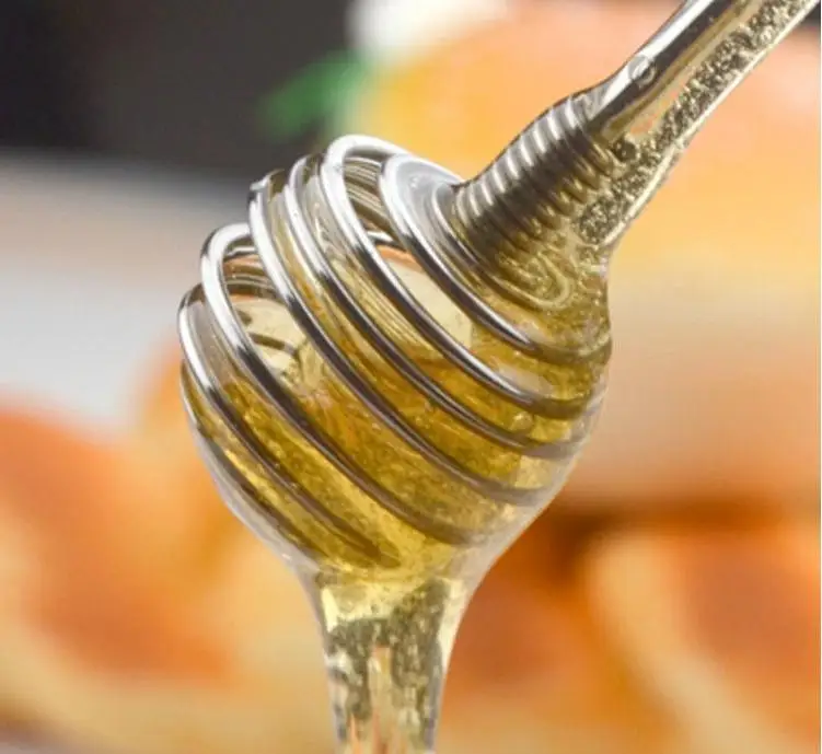 

200pcs Stainless Steel Honey Dipper Stick, Drizzle Honey With Ease, No More Mess With Honey Dipping Unique Spiral Shape