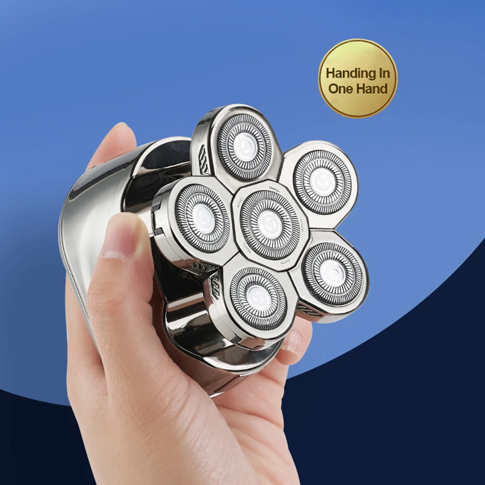 

Electric Hair Trimmer Shaving Beard Machine Men Washable 6 Floating Heads Shavers Hair Clipper 6 In 1 Barber Tool