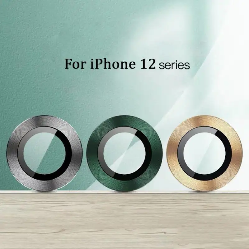 

Mobile Phone Lens Protective Film For iPhone 12 Pro Camera Circle For iPhone 12 Mini/12 Metal Camera Lens Screen Protector Cover