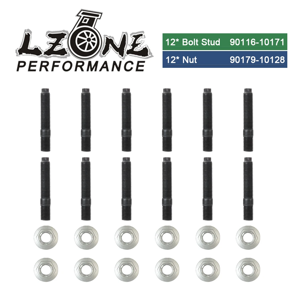 Комплект гаек для выхлопного коллектора с головкой цилиндра M10 * 1 25 Toyota Гц 1HD 1HDT 1KZTE