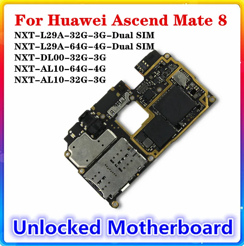 Для Huawei Ascend Mate 8 материнская плата 100% чистая замененная оригинальная Android OS NXT L29A