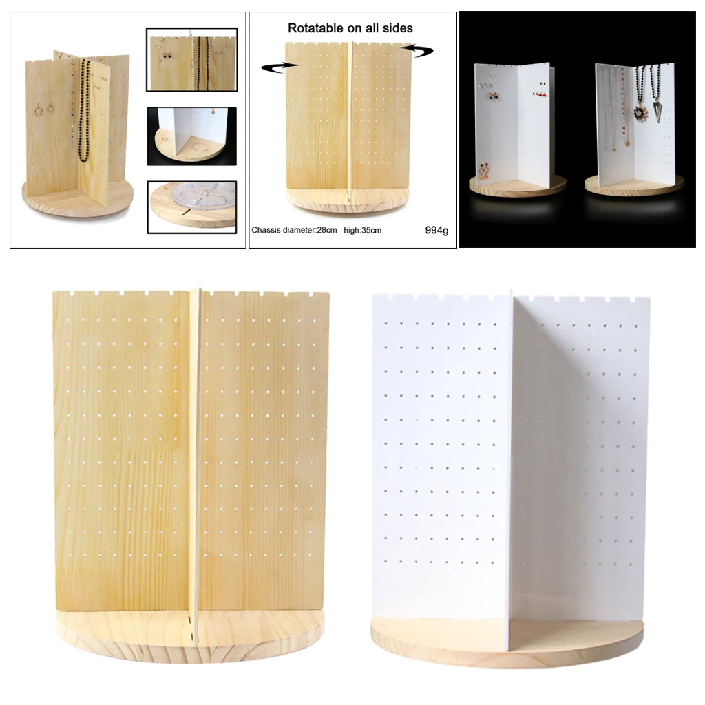 

Rotating Earring Display Rack Necklace Stand Tower Organizer Home Decor