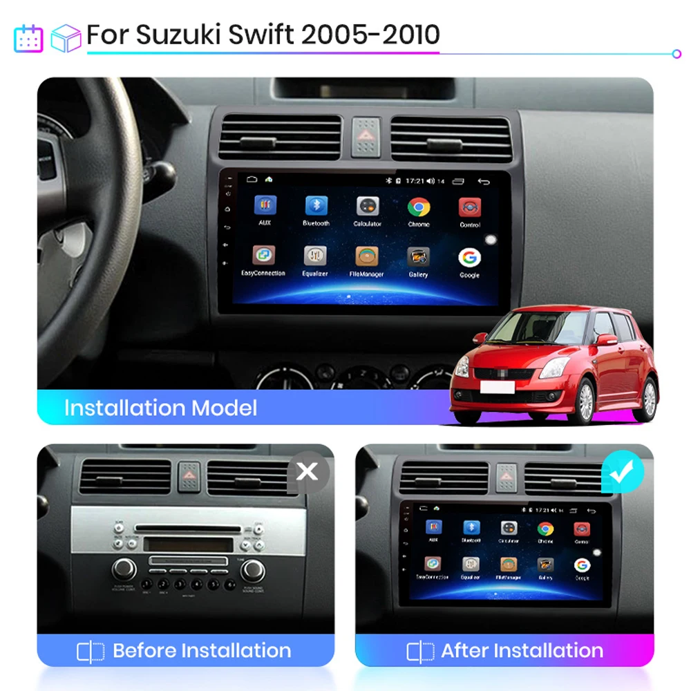 Для Suzuki Swift 2005 2006 2007 2008 2009 2010 Android Радио мультимедийный плеер 10 1 дюйма 2 Din навигация