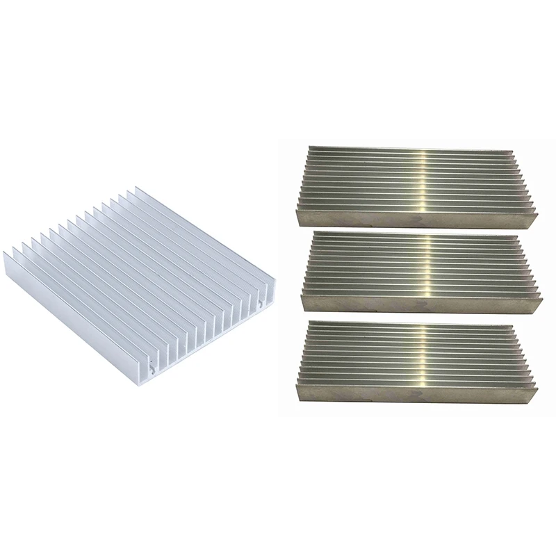 

1x Aluminium Radiator Heatsink Heat Difuse Sink Cooling Fin 120X100X18mm & 3 Pcs 100X40X11mm